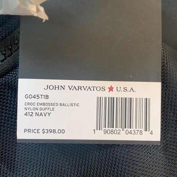 Men's Blue Croc Embossed Ballistic Nylon DuffelBag - Picture 6 of 6